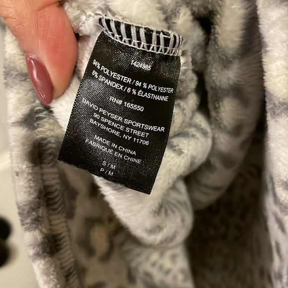 Super soft leopard fleece hoodie dress tunic - Picture 4 of 6